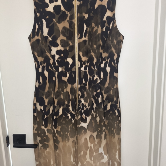 Calvin Klein Leopard Print Midi Dress - Picture 2 of 2